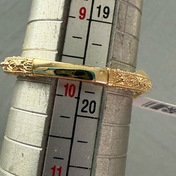 Judith Ripka 925 Sterling Silver 14K Gold Clad Ring Size 9.75 NEW